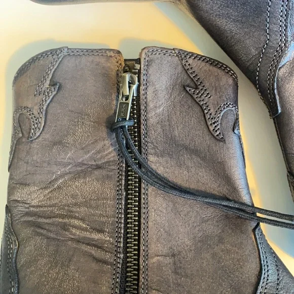 SOLD Free People New Frontier western style block heel zip up boot bootie NWOB - Picture 4 of 9